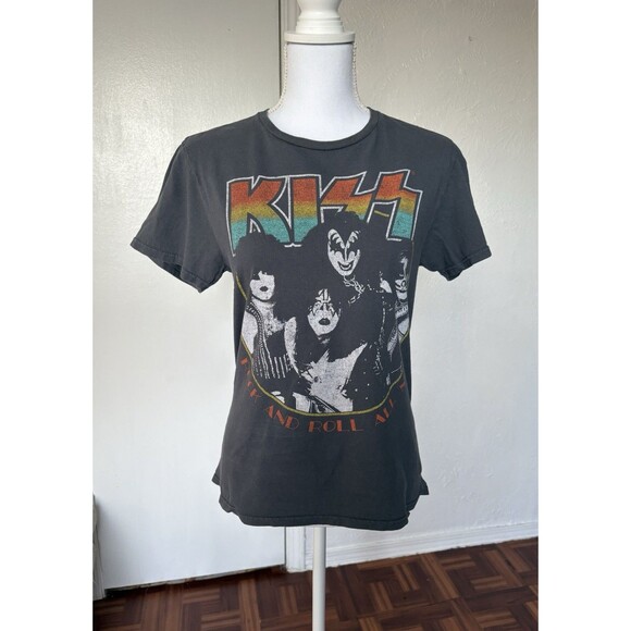 Kiss Other - KISS Gray Rock & Roll Music Band Graphic Shirt Size Small
